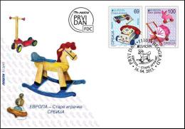 2015  EUROPA   SERBIEN  SRBIJA  THE OLD TOYS KINDER  FDC - 2015