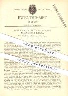 Original Patent - Karl Birmelin Lörrach , 1884 , Sicherheitsverschluss Für Gerüstketten , Bau !!! - Lörrach