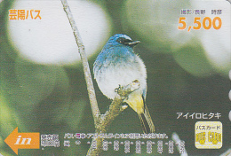 Carte Prépayée Japon - OISEAU Passereau - Song BIRD Japan Prepaid Card / V4 - Vogel Karte- BE Hiro 3946 - Uccelli Canterini Ed Arboricoli