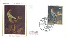 Enveloppe Premier Jour - ILE DE FRANCE - 75 - PARIS -1971 - J.F MIllet - Le Vanneur - Sin Clasificación