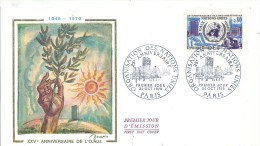 Enveloppe Premier Jour - ILE DE FRANCE - 75 - PARIS -1970 - 25 Ans De L'ONU - Unclassified