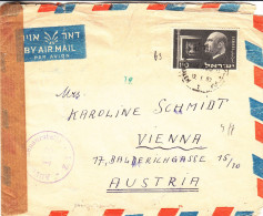 Israël - Lettre De 1953 ° - Oblitération Jerusalem - Avec Censure - Exp Vers L'Autriche - Vienne - Covers & Documents