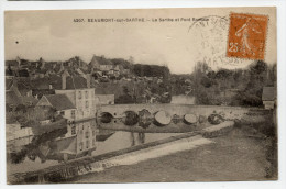 BEAUMONT SUR SARTHE (72) - LA SARTHE ET PONT ROMAIN - Beaumont Sur Sarthe