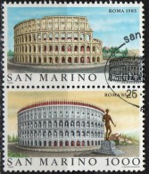 PIA - SMA - 1985 : Roma 85 D.C. E 1985 - Il Colosseo  - (SAS 1171-72) - Used Stamps