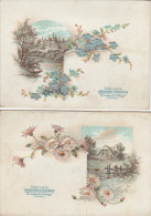 Delcampe - - 26 - Monastère De La Trappe - 2 Beaux Chromos édités Par La CHOCOLATERIE D'AIGUEBELLE - 010 - Aiguebelle