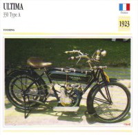 Delcampe - Ultima 330cm Type A   - 1923   -  Fiche Technique Moto (Francaise) - Autres & Non Classés