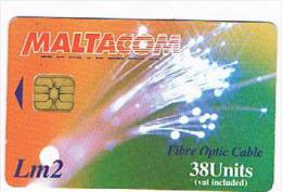 MALTA - MALTACOM CHIP - 2000 FIBRE OPTIC CABLE / MORSE KEY  - RIF. 8940 - Malta
