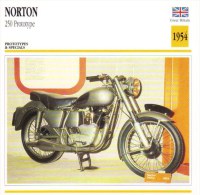 Delcampe - Norton 250cm Prototype   - 1954   -  Fiche Technique Moto (Grande-Bretagne) - Autres & Non Classés