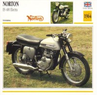 Delcampe - Norton 400cm Electra   - 1964   -  Fiche Technique Moto (Grande-Bretagne) - Autres & Non Classés