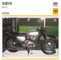 Delcampe - Norton 800cm P10 Prototype   - 1965   -  Fiche Technique Moto (Grande-Bretagne) - Autres & Non Classés
