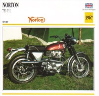 Delcampe - Norton 750cm P11   - 1967   -  Fiche Technique Moto (Grande-Bretagne) - Autres & Non Classés
