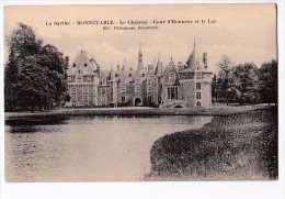 Delcampe - Carte 1910 BONNETABLE / Le CHATEAU -cour D'honneur Et Le Lac - Bonnetable