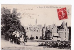 Delcampe - Carte 1909 BONNETABLE / Le CHATEAU (attelage) - Bonnetable