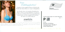 Delcampe - BRD Mannheim Infopost FRW Engelhorn Modekaufhaus Frau Dessous BH Marie Jo - Textil