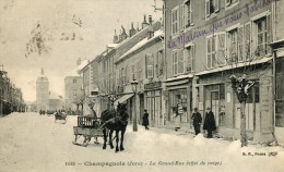 CPA 39 CHAMPAGNOLE LA GRANDE RUE EFFET DE NEIGE 1924 - Champagnole