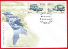 Moldova, Official FDC, Europa / CEPT - Postal Vehicles, 2013 - 2013