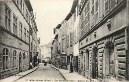 Delcampe - Depts Divers- Loire - Ref BB147 - Montbrison - Rue Martin Bernard - Maisons Des XVIe Et XVIIe Siecles - Carte Bon Etat- - Montbrison