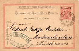 LEVANT AUTRICHIEN ENTIER POSTAL SMYRNA 1894 - Eastern Austria