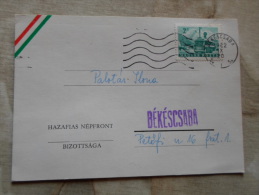 Hungary - Hazafias Népfront 1982  Békéscsaba       D129858 - Briefe U. Dokumente