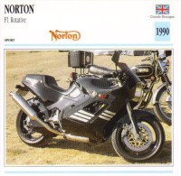 Delcampe - Norton 600cm F1 Rotary   - 1990   -  Fiche Technique Moto (Grande-Bretagne) - Autres & Non Classés