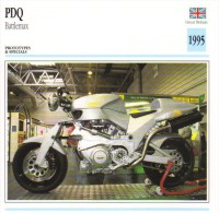Delcampe - PDQ Battlemax Prototype   - 1995   -  Fiche Technique Moto (Grande-Bretagne) - Autres & Non Classés