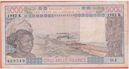 AFRIQUE De L´OUEST - SENEGAL 5.000 Francs De 1982 Pick 708Kf - Altri – Africa