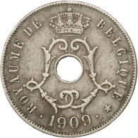 Monnaie, Belgique, 25 Centimes, 1909, TTB, Copper-nickel, KM:62 - 25 Cents