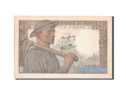 Billet, France, 10 Francs, 10 F 1941-1949 ''Mineur'', 1942, 1942-11-19, SPL - 10 F 1941-1949 ''Mineur''