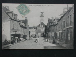 Ref3905 JU CPA Animée Chatelus Malvaleix (Auvergne) - Grand'Rue - A. De Nussac édit. - Débit De Poudres Pharmacie 1905 - Chatelus Malvaleix