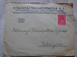 Hungary  Cover -Köbányai  Takarékpénztár   RT   - 1940's    D129898 - Briefe U. Dokumente