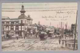 Delcampe - AK Asien Japan Tokio The Shinbashi 1909-10-10 Foto Strassenbahn - Tokyo