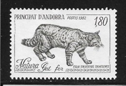 ANDORRE  -  TIMBRE N° 306 -    CHAT SAUVAGE  - OBLITERE  -  1982 - Used Stamps