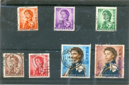 1962 HONG KONG Y & T N° 194 - 195 - 196 - 197 - 201 - 204 - 205 ( O ) 7 Timbres - Usados