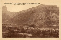 Delcampe - CPA - CLELLES (38) - Vue Sur Le Bourg , Le Mont Aiguille Et Les Crêtes De Goutaron - Clelles