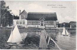 NEUSTADT In Holstein Strandhalle Und Kaiserholz Segelboot 24.11.1911 Datiert - Neustadt (Holstein)