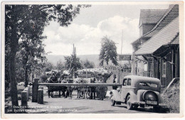 Grenze Deutschland Schweigen Rechtenbach Frontiere Wissembourg France Halt Zollamt Pferde Kuh Gespann Oldtimer 3.2.1938 - Bad Bergzabern