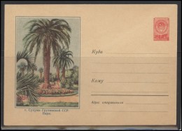 RUSSIA USSR Stamped Stationery Ganzsache 760 1958.08.22 GEORGIA Sukhumi Park - 1950-59