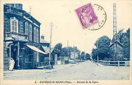 Delcampe - Depts Divers- Oise - Ref BB98 - Estrees Saint Denis - Estrees St Denis - Avenue De La Gare - Hotel De La Gare - - Estrees Saint Denis