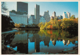 17017- NEW YORK CITY- CENTRAL PARK, POND, HOTELS - Central Park