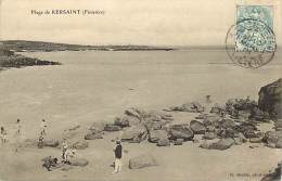 Depts Div -finistere -ref AA431- La Plage De Kersaint  - Carte Bon Etat  - - Kersaint-Plabennec