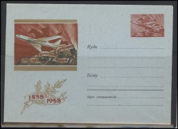 RUSSIA USSR Stamped Stationery Ganzsache 866 1958 100 Years Of Russian Stamp Plane TU-134 - 1950-59