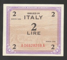 ITALIA - 2 Lire - Allied Military Currency 1943 FDS (occupazione) - Occupazione Alleata Seconda Guerra Mondiale