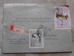 Hungary  Registered Cover - Békéscsaba - Stamp Túzok - Bird - Fish -   D129930 - Cartas & Documentos