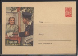 RUSSIA USSR Stamped Stationery Ganzsache 1005 1959.07.07 Letter Writing Week - 1950-59