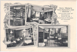 Delcampe - GÜSTROW Hermann Häckers Restaurant U Cafe 10.5.1916 Datiert Als Feldpost TOP-Erhaltung - Güstrow