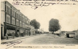 CPA - SAINT-MICHEL-sur-ORGE (91) - Travaux Routiers Près Du Café De La Gare - Maison Veaulin - Saint Michel Sur Orge