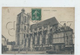 Delcampe - Sezanne (51) :La Place De L'église En 1908 (animé)  PF. - Sezanne