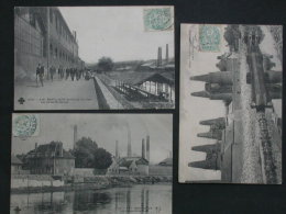 Delcampe - Ref3921 JU Lot De 3 CPA De Montluçon (Auvergne) - Usine St Jacques - Four à Chaux, Sortie Des Ouvriers - 1905 - Industrie