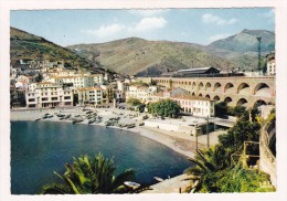 Delcampe - CERBERE : Vue De La Plage Vers La Frontière Espagnole. En Haut, La Douane Française. - Cerbere