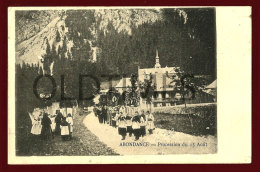 Delcampe - FRANCE - HAUTE SAVOIE - ABONDANCE - PROCESSION DU 15 AOUT - 1900 PC - Abondance
